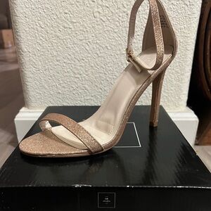 DB STUDIO ROSE GOLD STRAPPY STILETTOS